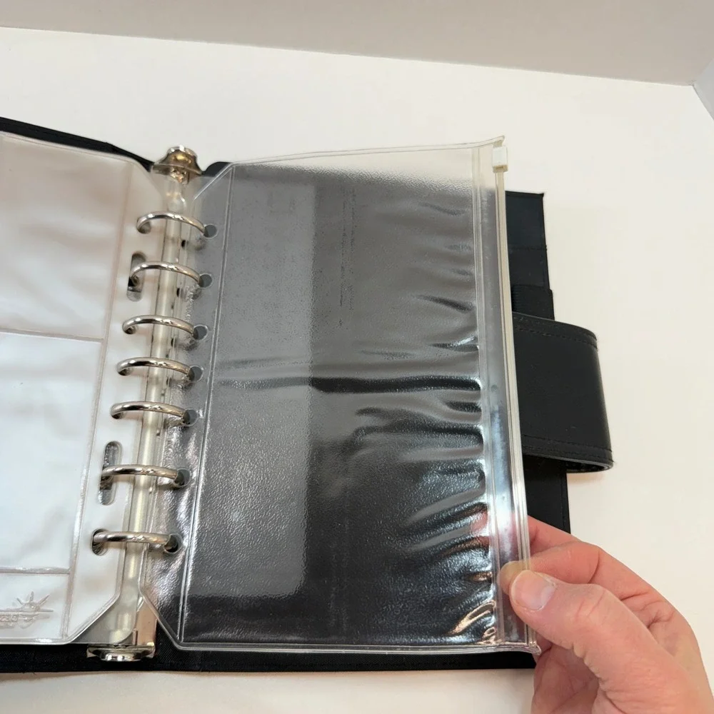 Day-Timer Personal Organizer Desk Size Black Planner 7-Ring Binder Navigator